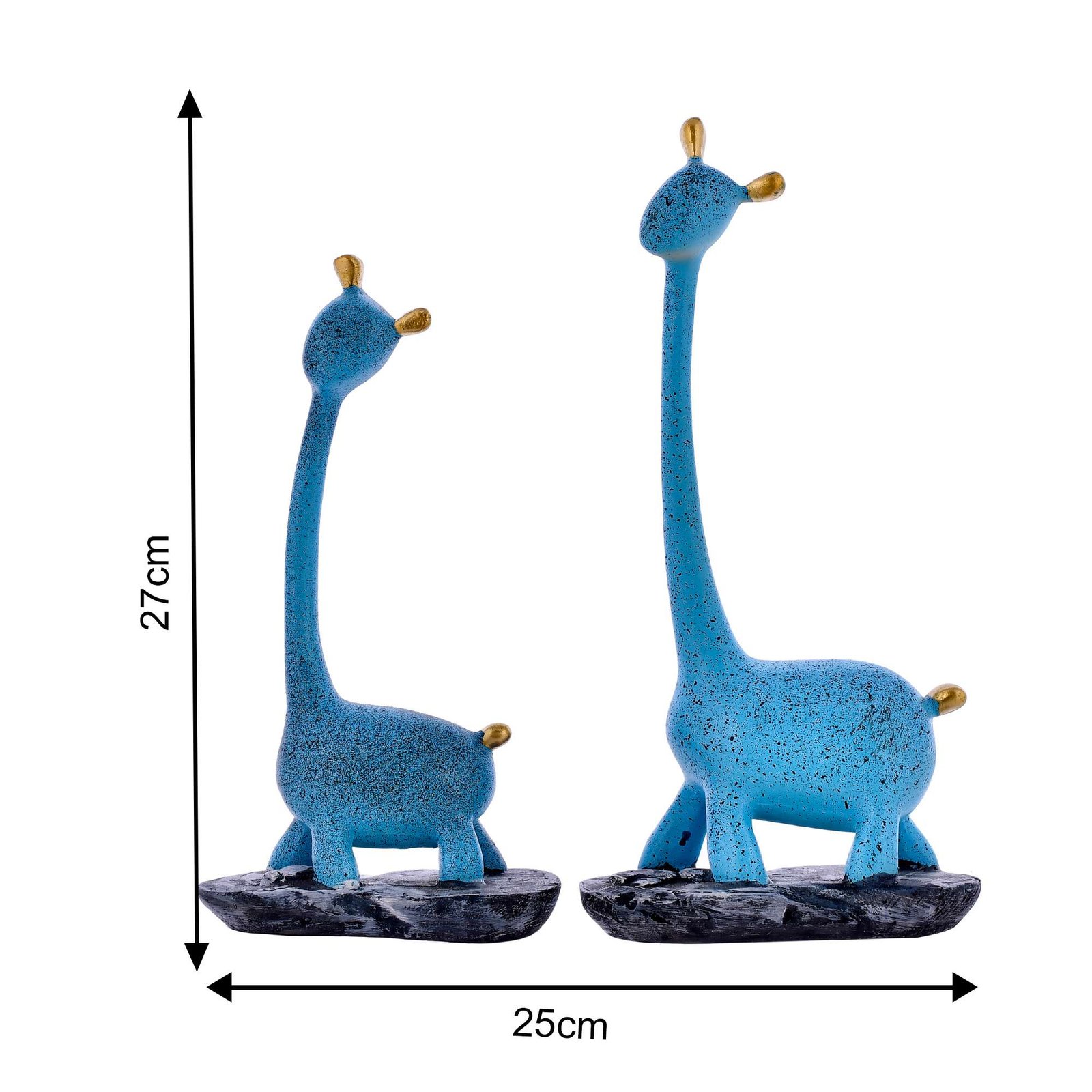 Giraffe Pair Antique Finish Showpiece - Image 2