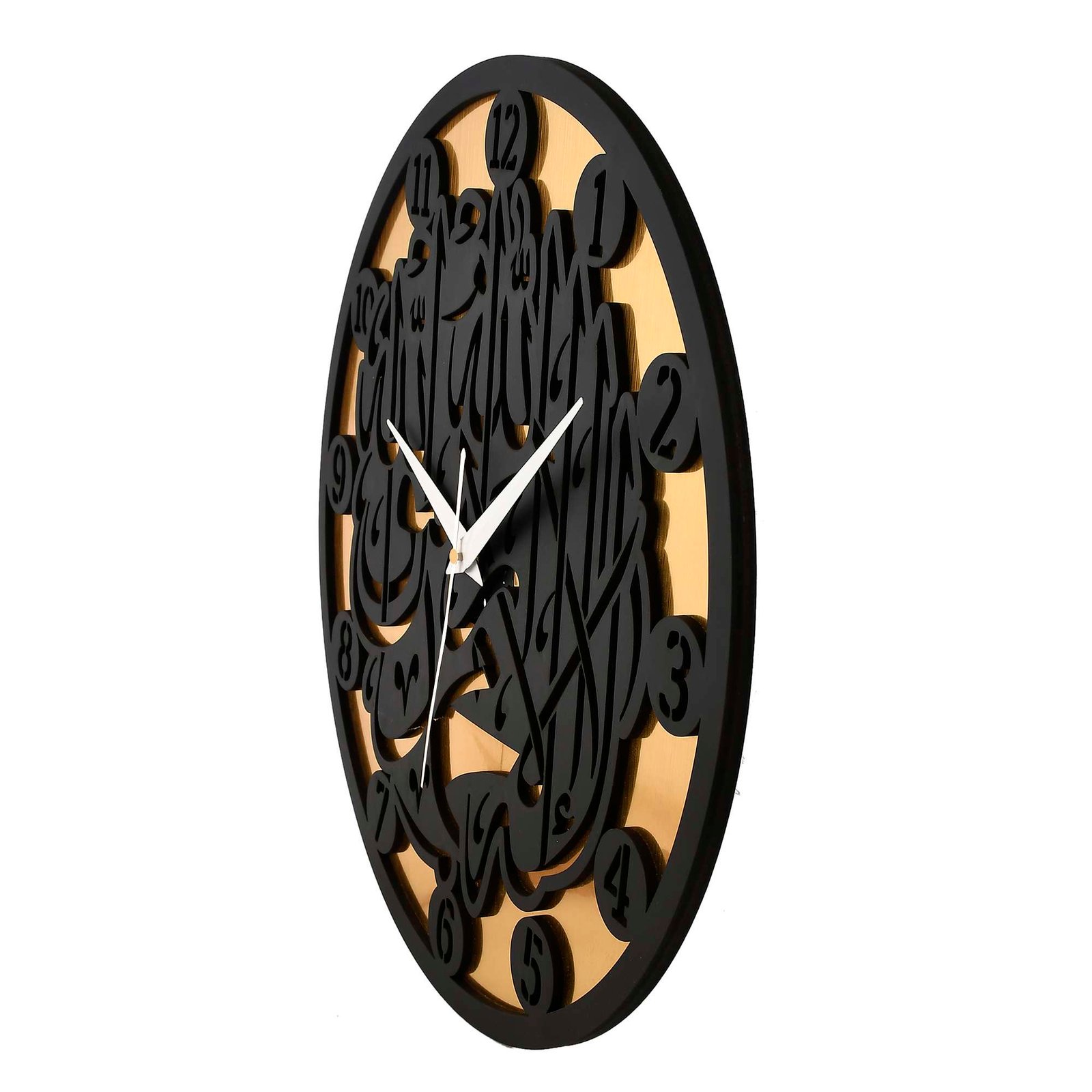 Wooden Silent Non-Ticking Wall Clock for Home Stylish Latest Designer Wall Clock for Home Living Room Bedroom Office Hall - Image 2