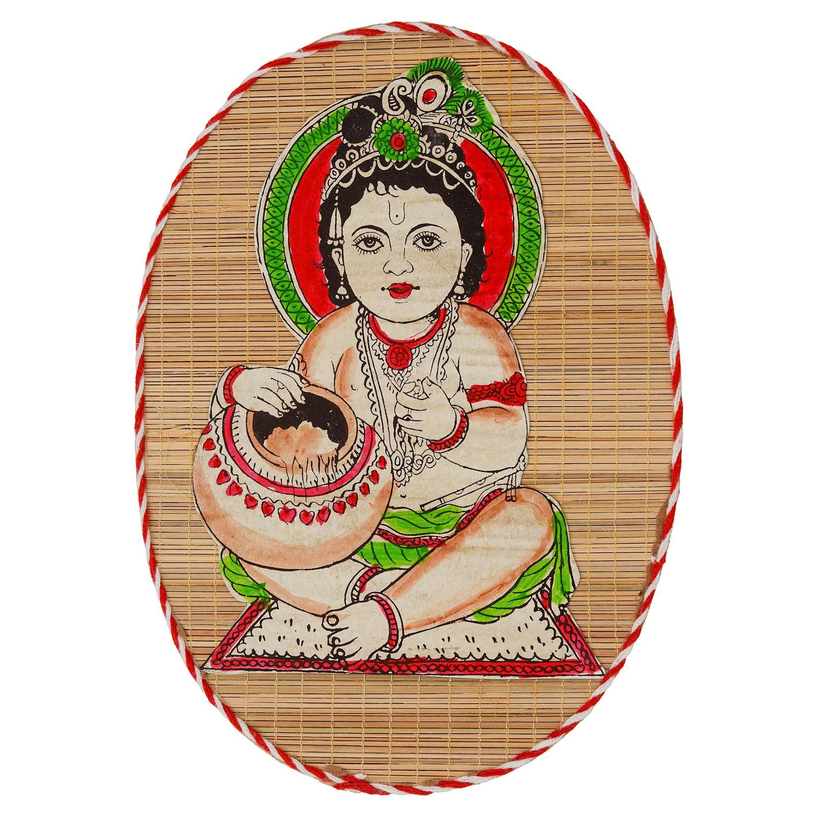 Bamboo Hand Crafted Wall Hangings Of Kanha Ji For Home D?cor | Bamboo Art For Wall Decor - Image 4