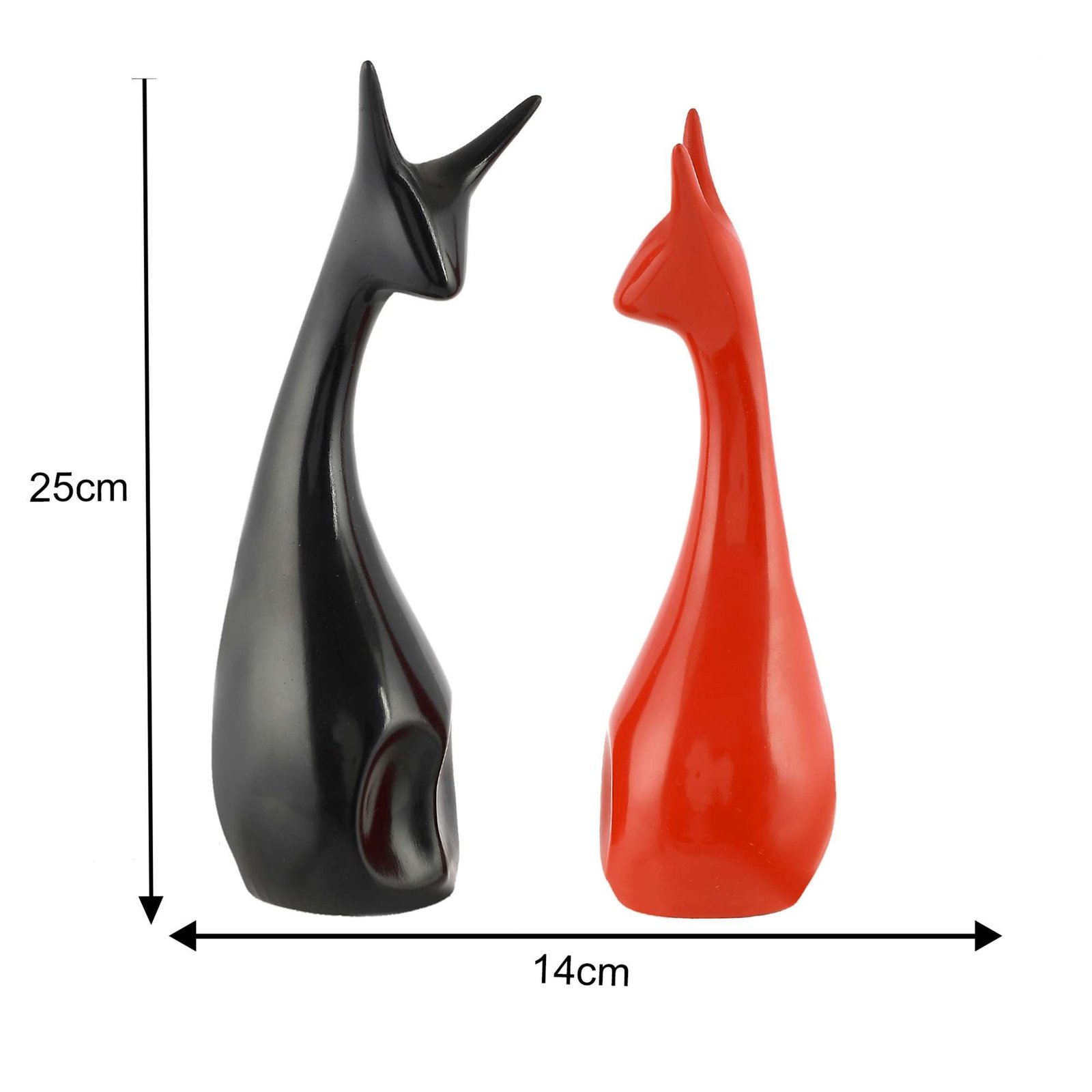 Giraffe Pair Antique Finish Showpiece - Image 2